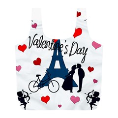 Valentine s Day - Paris Full Print Recycle Bags (l)  by Valentinaart