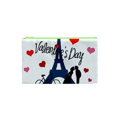 Valentine s Day - Paris Cosmetic Bag (xs) by Valentinaart