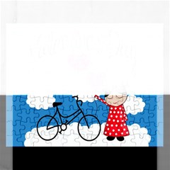 Girls Daydream Rectangular Jigsaw Puzzl by Valentinaart