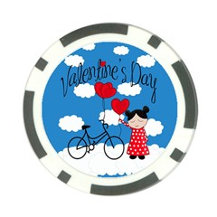 Girls Daydream Poker Chip Card Guard by Valentinaart