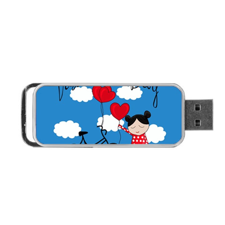 Girls daydream Portable USB Flash (Two Sides)