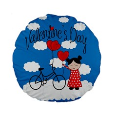 Girls Daydream Standard 15  Premium Flano Round Cushions by Valentinaart