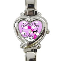 Pink Daydream  Heart Italian Charm Watch by Valentinaart