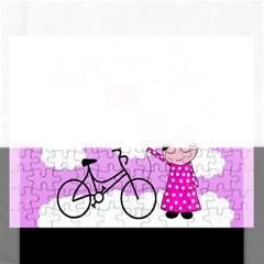 Pink Daydream  Rectangular Jigsaw Puzzl by Valentinaart