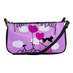 Pink Daydream  Shoulder Clutch Bags by Valentinaart