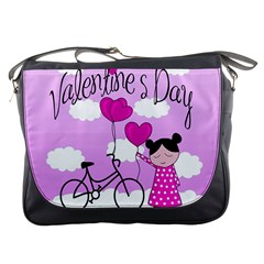 Pink Daydream  Messenger Bags by Valentinaart