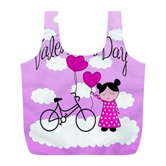 Pink Daydream  Full Print Recycle Bags (l)  by Valentinaart