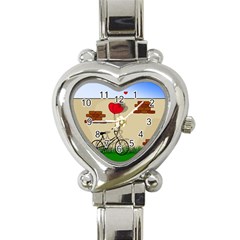 Secret Love Heart Italian Charm Watch by Valentinaart