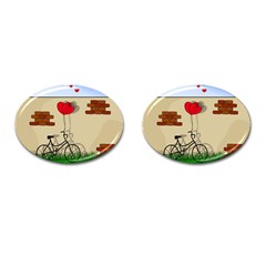 Secret Love Cufflinks (oval) by Valentinaart