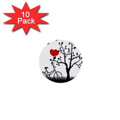 Love Hill 1  Mini Buttons (10 Pack)  by Valentinaart