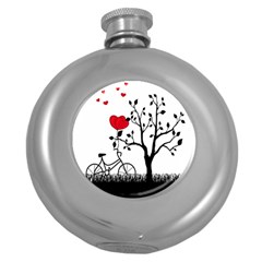 Love Hill Round Hip Flask (5 Oz) by Valentinaart