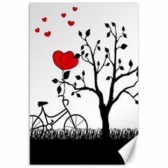 Love Hill Canvas 24  X 36  by Valentinaart