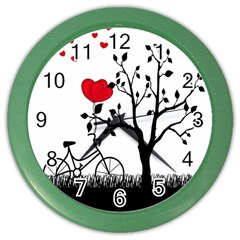 Love Hill Color Wall Clocks by Valentinaart