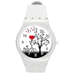 Love Hill Round Plastic Sport Watch (m) by Valentinaart