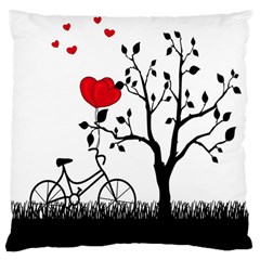 Love Hill Large Cushion Case (one Side) by Valentinaart