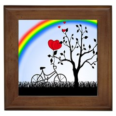 Love Hill - Rainbow Framed Tiles by Valentinaart