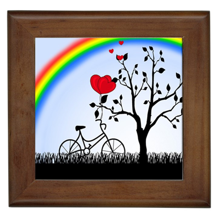 Love Hill - rainbow Framed Tiles