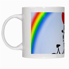 Love Hill - Rainbow White Mugs by Valentinaart