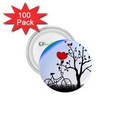 Love Hill - Rainbow 1 75  Buttons (100 Pack)  by Valentinaart