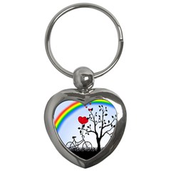 Love Hill - Rainbow Key Chains (heart)  by Valentinaart