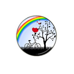 Love Hill - Rainbow Hat Clip Ball Marker by Valentinaart