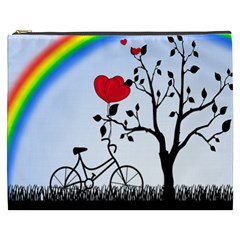 Love Hill - Rainbow Cosmetic Bag (xxxl)  by Valentinaart