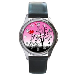 Love Sunrise Round Metal Watch by Valentinaart