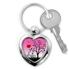 Love Sunrise Key Chains (heart)  by Valentinaart