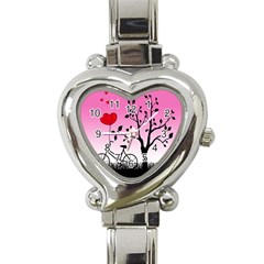 Love Sunrise Heart Italian Charm Watch by Valentinaart