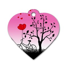 Love Sunrise Dog Tag Heart (one Side) by Valentinaart