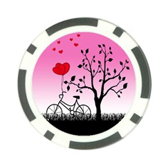 Love Sunrise Poker Chip Card Guard by Valentinaart