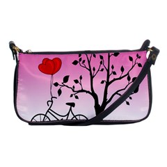 Love Sunrise Shoulder Clutch Bags by Valentinaart