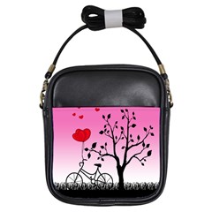 Love Sunrise Girls Sling Bags by Valentinaart