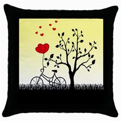 Romantic Sunrise Throw Pillow Case (black) by Valentinaart