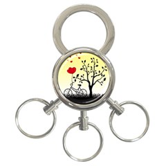 Romantic Sunrise 3-ring Key Chains by Valentinaart