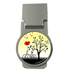 Romantic Sunrise Money Clips (round)  by Valentinaart