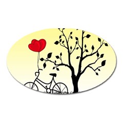 Romantic Sunrise Oval Magnet by Valentinaart