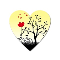 Romantic Sunrise Heart Magnet by Valentinaart