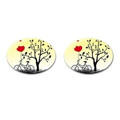 Romantic Sunrise Cufflinks (oval) by Valentinaart