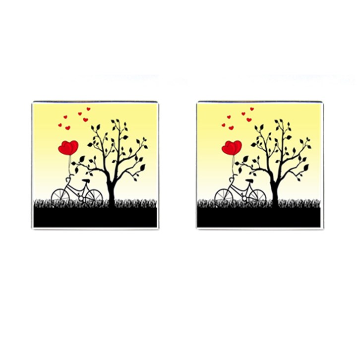 Romantic sunrise Cufflinks (Square)