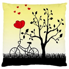 Romantic Sunrise Large Cushion Case (one Side) by Valentinaart