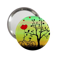 Love Sunrise 2 25  Handbag Mirrors by Valentinaart