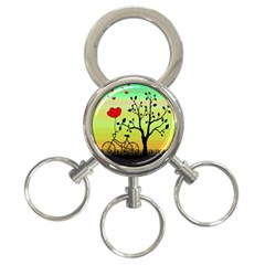 Love Sunrise 3-ring Key Chains by Valentinaart