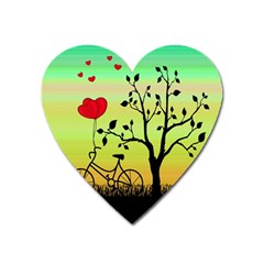 Love Sunrise Heart Magnet by Valentinaart