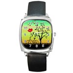 Love sunrise Square Metal Watch Front