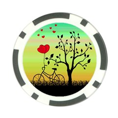 Love Sunrise Poker Chip Card Guard by Valentinaart