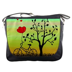 Love Sunrise Messenger Bags by Valentinaart