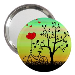 Love Sunrise 3  Handbag Mirrors by Valentinaart