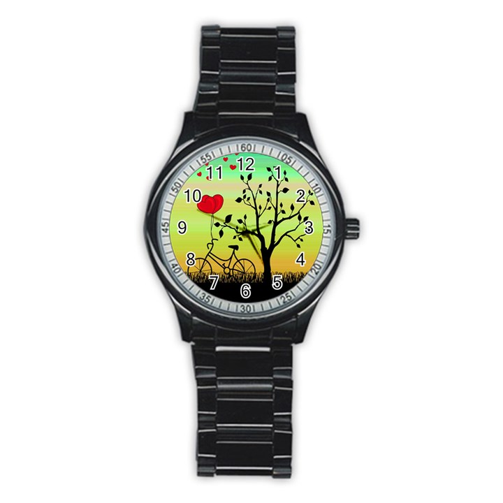 Love sunrise Stainless Steel Round Watch