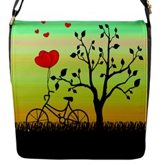 Love Sunrise Flap Messenger Bag (s) by Valentinaart